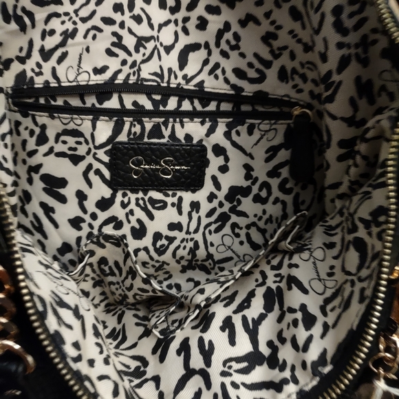 Jessica Simpson Tote Bag in Black Pebble, 4 Pockets, Shoulder Strap and Handles - Picture 4 of 15